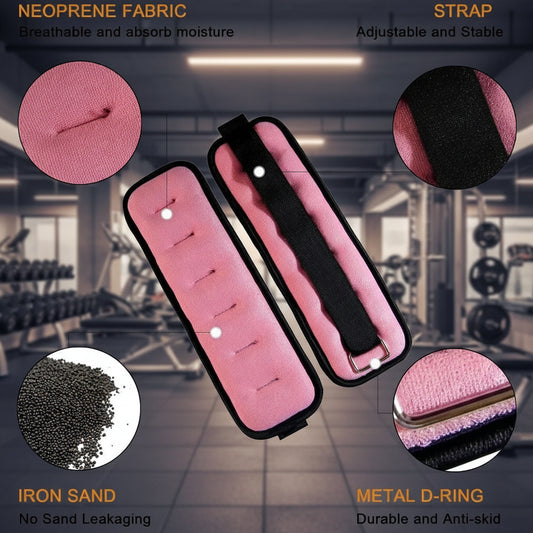 1Pair Adjustable Ankle Weights (0.5kg / 1kg Each Pack)