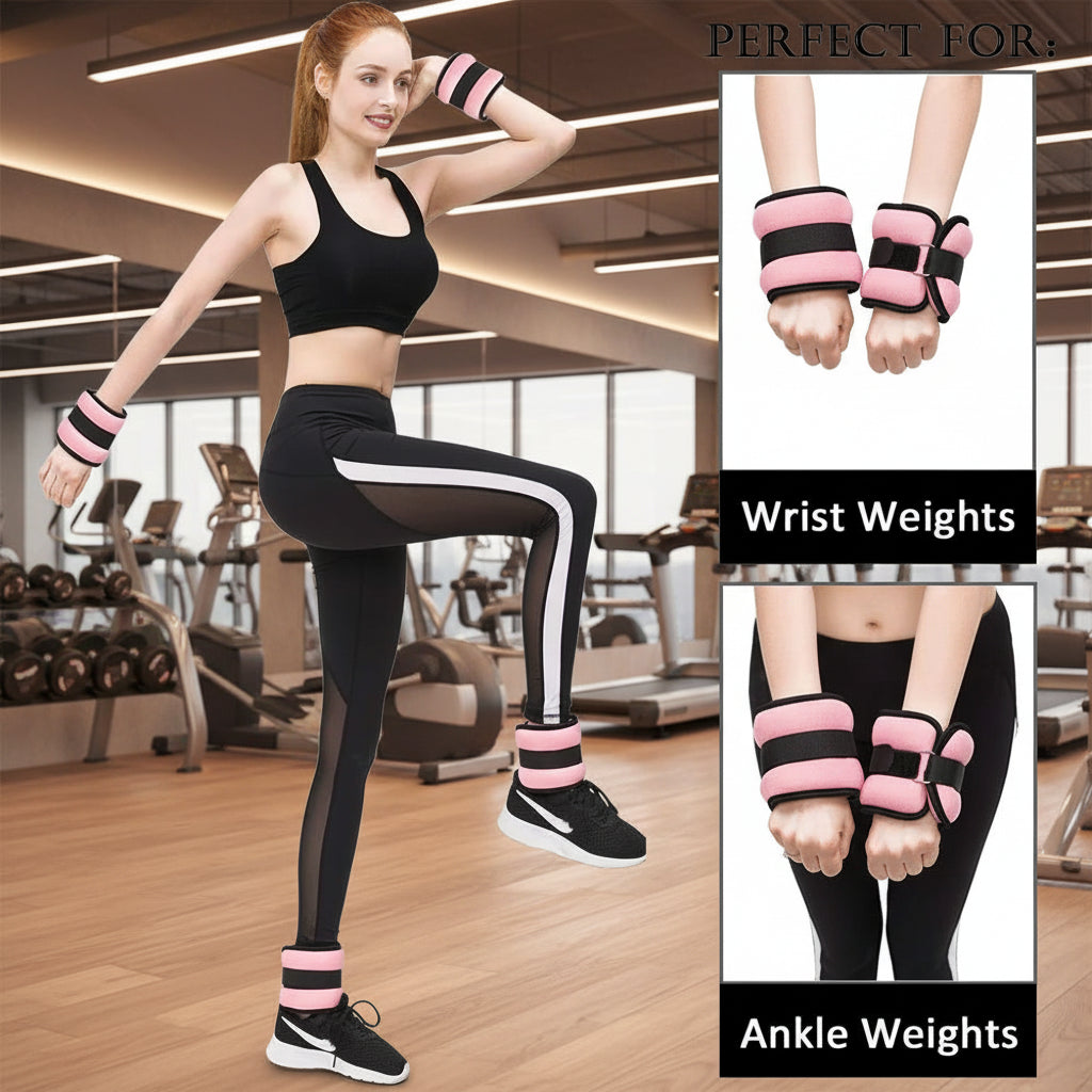 1Pair Adjustable Ankle Weights (0.5kg / 1kg Each Pack)