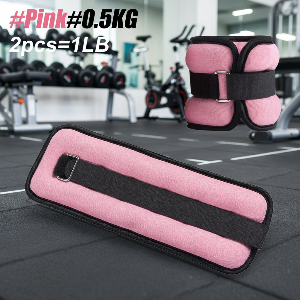1Pair Adjustable Ankle Weights (0.5kg / 1kg Each Pack)