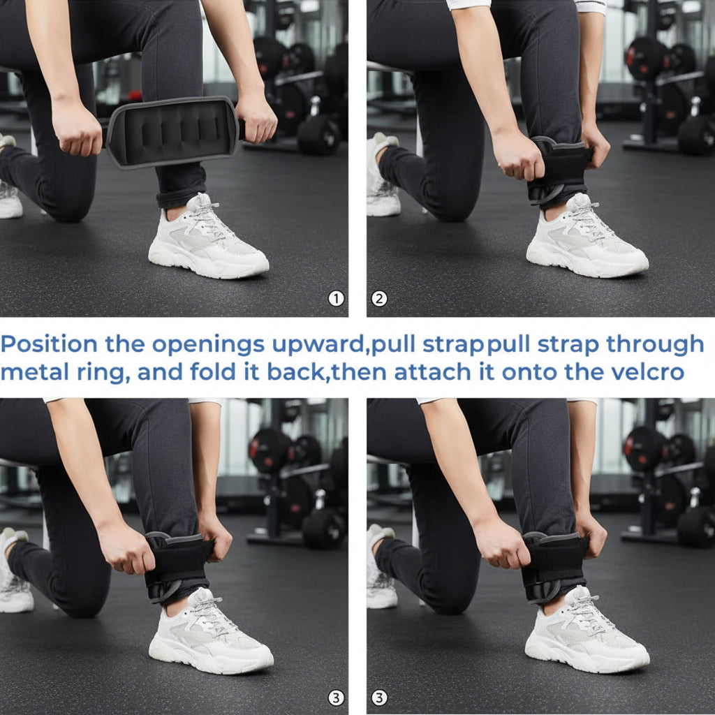 1Pair Adjustable Ankle Weights (0.5kg / 1kg Each Pack)